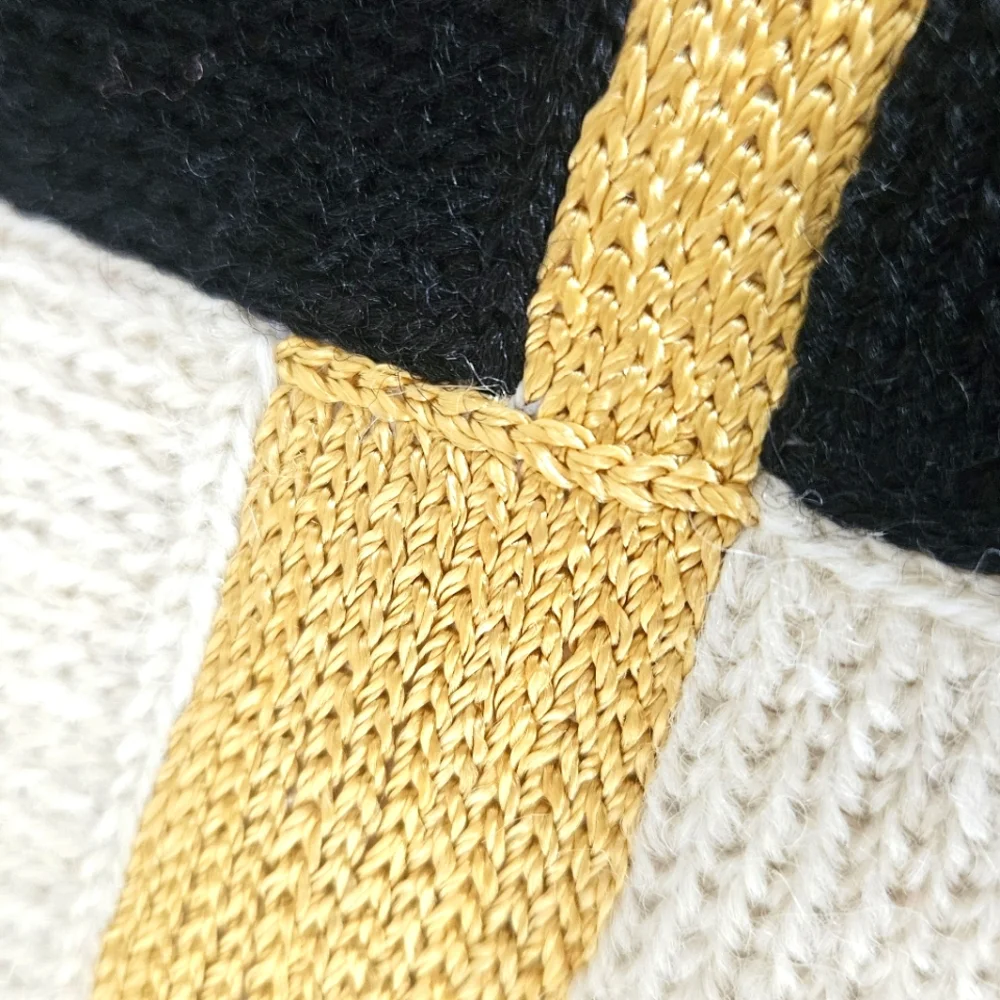 NWT West Elm x Leah Singh Geometric Gold Wool Tribeca Rectangle Pillow Cover